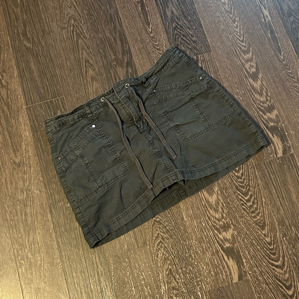 Y2K Spring Drawstring Cargo Mini Skirt